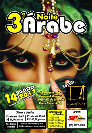 A 3a Noite Árabe é hoje. Oba!