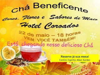 Centro Espírita Allan Kardec promove Chá Beneficente Cores
